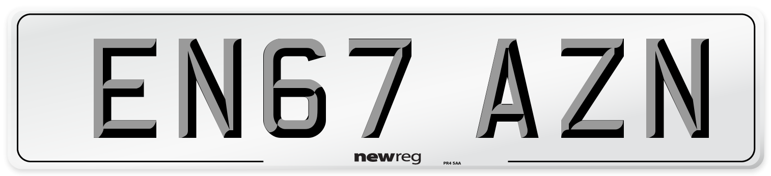 EN67 AZN Number Plate from New Reg